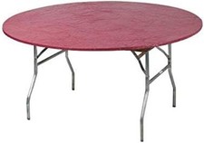 Kwik-Covers 72" Round Fitted Plastic Table Covers, Bundle of 5