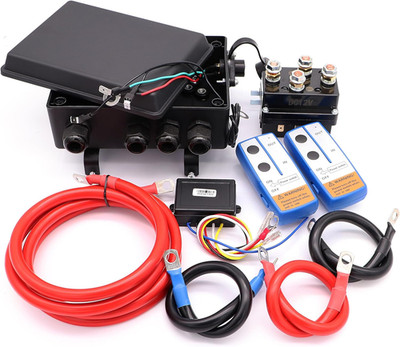 12V 500A Winch Solenoid Contactor Relay with Box and Twin Remote Controller Kit