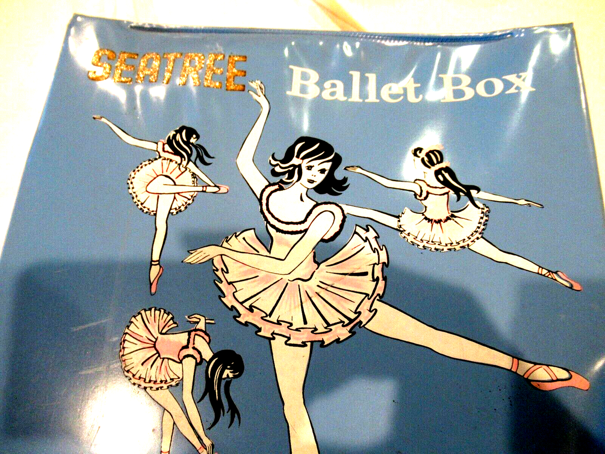 Blue vintage Ballet Box shoe carrier bag | eBay
