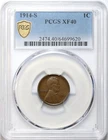 1914-S 1c Lincoln Wheat Cent - PCGS XF40 - Better Date - San Francisco Penny