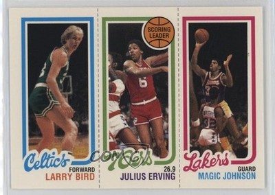 1996 Topps Stars Reprints Larry Bird Julius Erving Magic Johnson #8 HOF 7xr