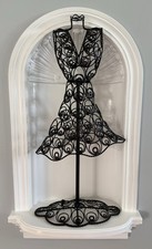 Black Wire Metal Dress Form Mannequin Jewelry Holder Display Stand