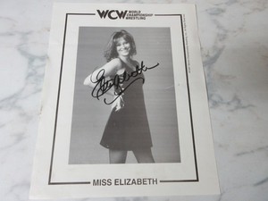MISS ELIZABETH SIGNED AUTOGRAPHED PROMO 8X10 PHOTO MACHO MAN  RARE! WWE WWF WCW