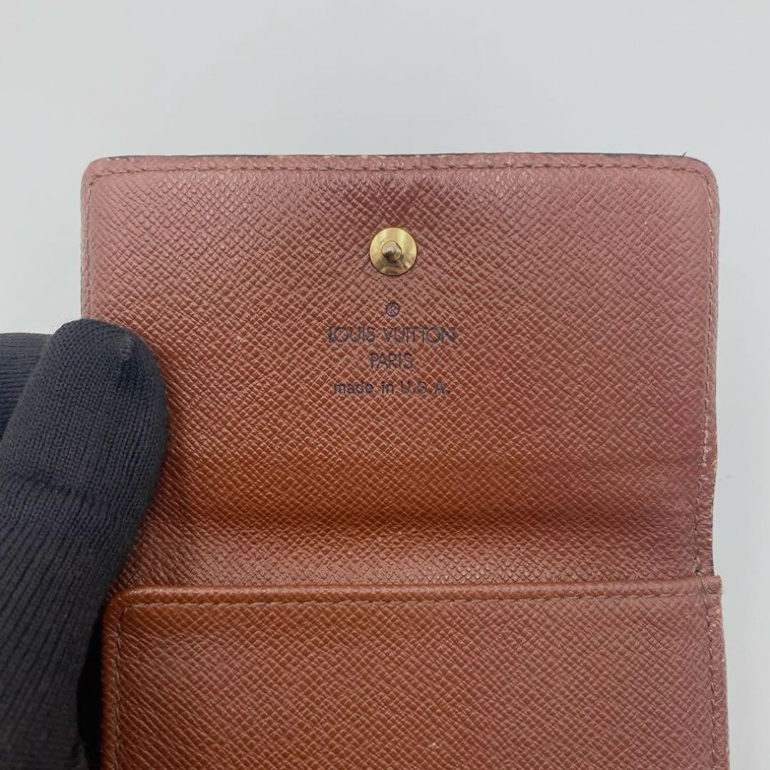 LOUIS VUITTON Monogram Portomonebie Carte Credit Trifold Wallet W Hook Authentic thumbnail 9