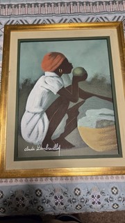 13.5 X 10.5 ORIGINAL ART PAINTING BY THE LATE GREAT MASTER CLAUDE DAMBREVILLE