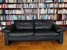 COR Conseta Couch Leder schwarz Zweisitzer Sofa Original