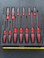 Snap-on Tools New Usa 13pc Red Soft Grip Torx Screwdriver Foam Set Sgdtx130bfr