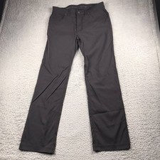 PrAna Brion Pants Mens 33 34x31 Slim Fit Gray Performance Outdoor Hiking