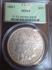 1887 P MORGAN SILVER DOLLAR PCGS MS64 4312923