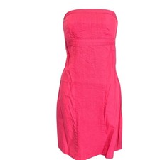 Gap Y2K Babydoll Empire Waist Pink Strapless 100% Cotton Above Knee Dress 4