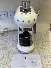 Smeg ECF01 Retro Espresso 15 Bar Coffee Machine White 1350W