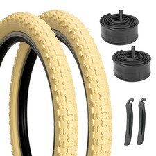 Hycline Kids Bike Tires and Tubes Set, 2-Pack 16x2.125/20x2.125 Inch Folding ...
