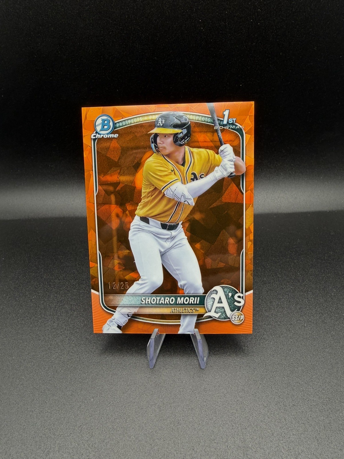 2025 Bowman Chrome 1st - Shotaro Morii #BCP-170 Orange Sapphire 12/25 Athletics
