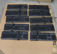 Lot of 10 HP KB57211 USB Wired Keyboard SEE NOTES