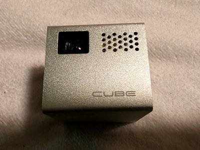 RIF6 Cube Mobile Projector Silver DLP 120 Inch Display RF00040 Portable Mini