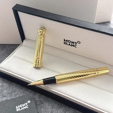 Limited Edition Montblanc Patron Of Art Joseph II Gold Ballpoint Pen