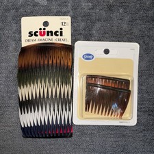 NOS Pkg of 12 Vintage 2005 Scuni Side Hair Combs 2 Goody 2006 Combs
