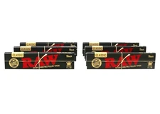 6 Pack 32ct RAW Classic Black King Size Refined Ultra Thin Rolling Papers 