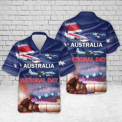 Royal Australian Air Force Lockheed Ap 3c Orion Australia Day Hawaiian Shirt