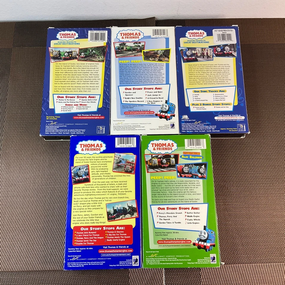 Thomas & Friends 5 VHS Tapes Lot - Best of Thomas, Percy’s Chocolate, Tested - Image 2 of 4