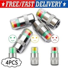 4x Car Tire Pressure Monitor Valve Stem Caps Sensor Indicator 3 Color Eye Alert