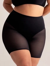 Shapermint Essentials Everyday Empower Mesh Shaper Shorts in Black - Size 3XL
