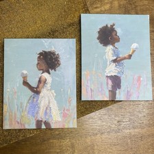 Nursery Decor Kids Room Wall Art Afrocentric Set Of 2 Glitter Prints