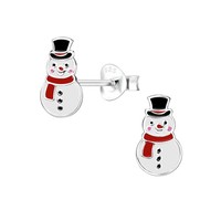 Weihnachtsohrringe Kinder Ohrstecker 925 Silber Weihnachten Schneemann Ohrringe