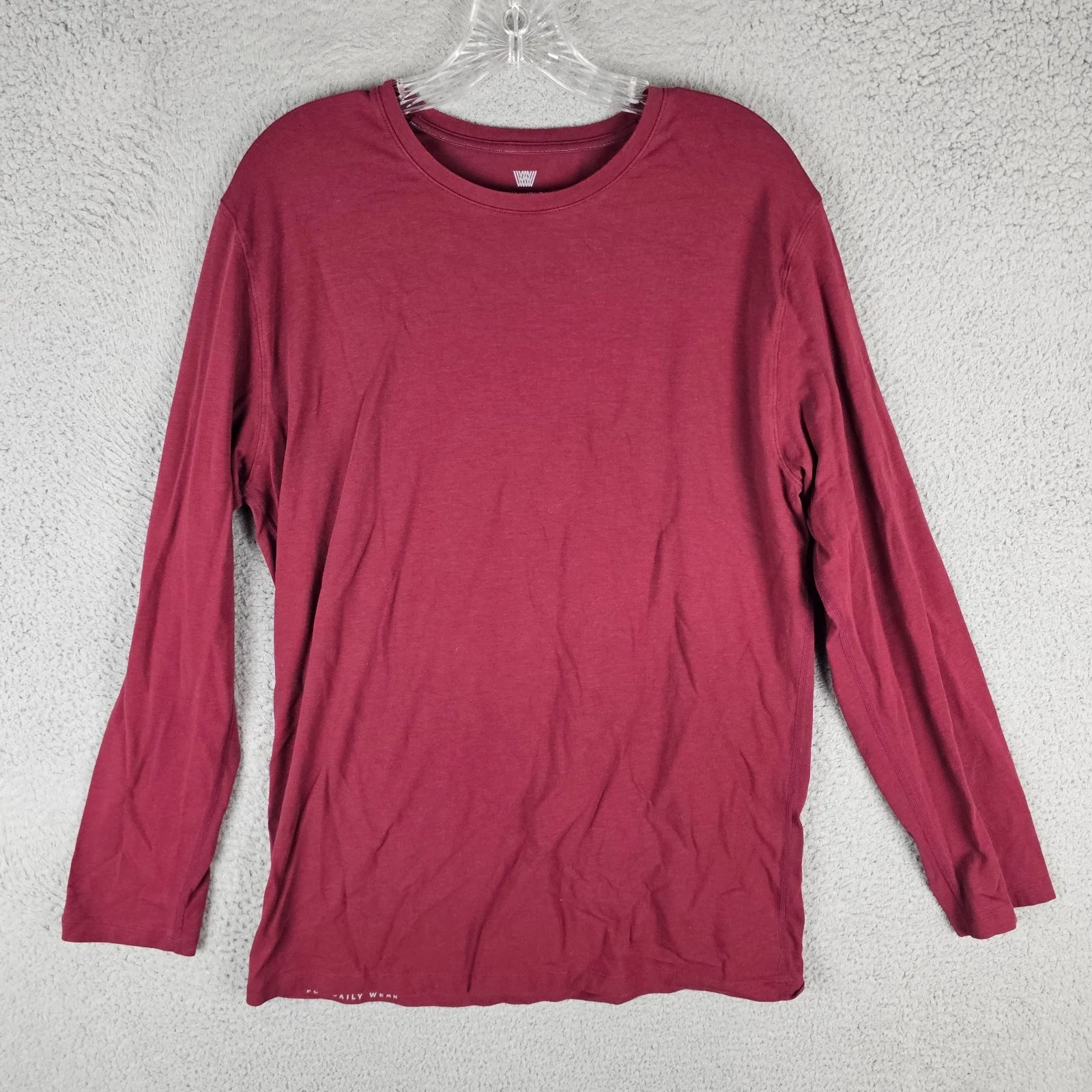 Mack Weldon Silver Tee Shirt Mens XL Pima Cotton Stretch Silver Long Sleeve
