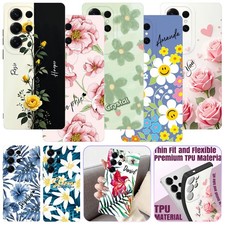 Silicone Custom Phone Case Girly Floral Cover For Samsung Galaxy S25 S24 S23 A16