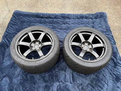 JDM Rays TE37 SAGA 1810.5j +30 Advan A050 GS Con 295/35ZR18 2Book   Ti No Tires