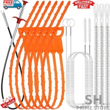 12PCS Drain Clog Remover Opener Tool Set, Drain Snake Drain Hair Removal Tool