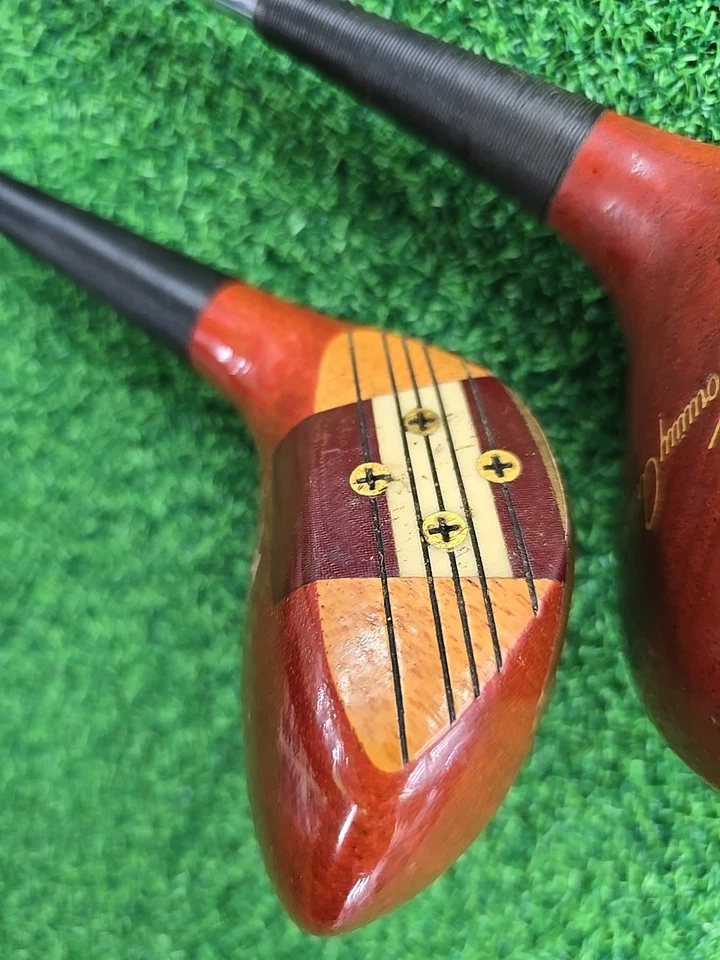 Vintage Tommy Armour 986 Tour Silver Scot Persimmon 3 And 5 Wood Right RH USA - Image 4 of 4