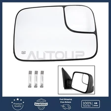 Towing Mirror Glass Fit 2005-2008 Dodge Ram 1500 Ram 2500 Ram 3500 Right Heated