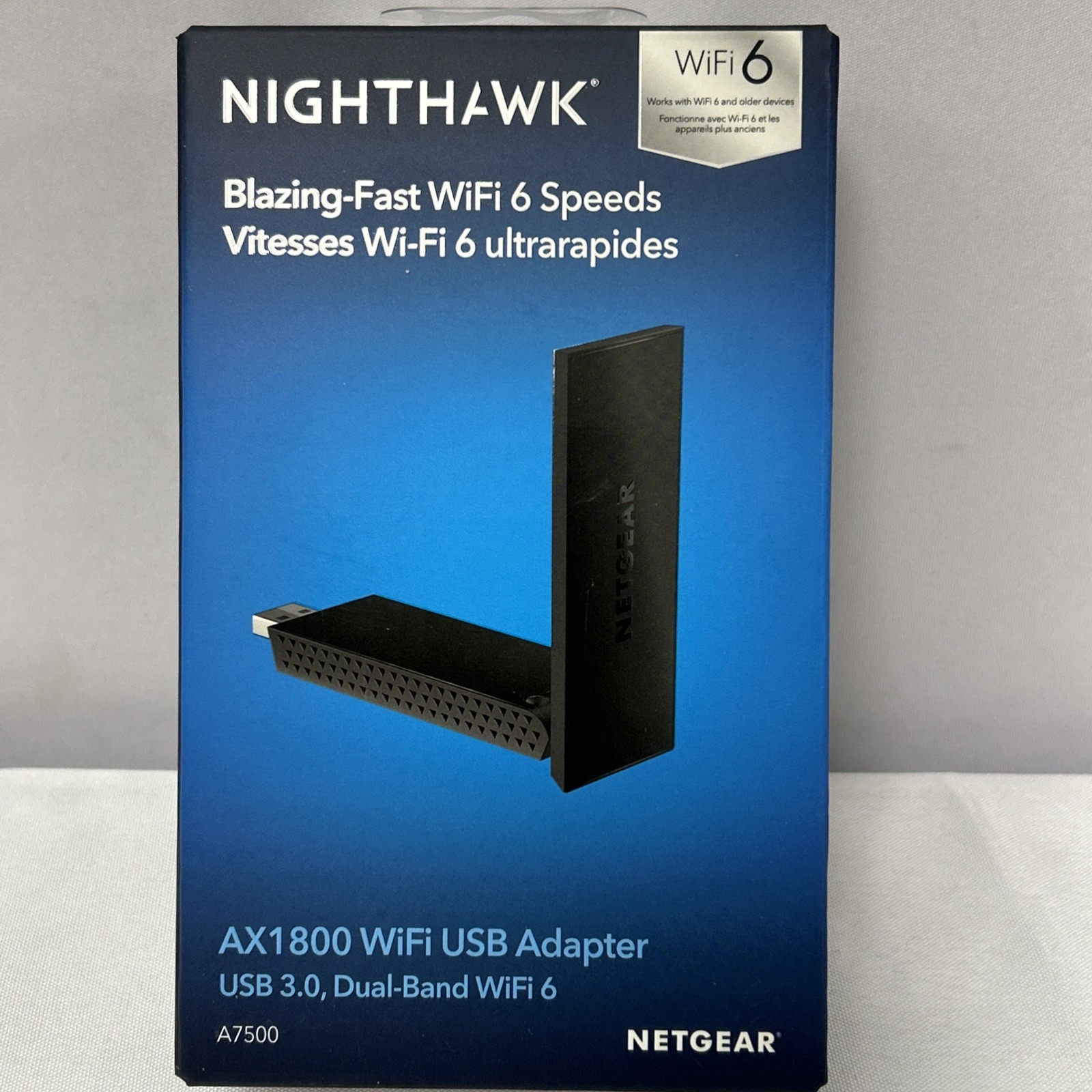 Netgear Nighthawk AX1800 Wi-Fi 6 USB 3.0 Adapter - Schwarz A7500-100PAS