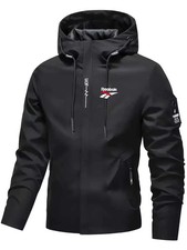 2025 Mens Hooded Zip Jacket Windproof Casual Baseball Coat Spring Autumn