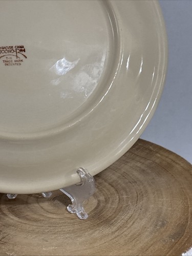 VTG Syracuse China Econo-Rim Plate 9”Airbrush Steer Head Western Ranch Adobe - Picture 9 of 10