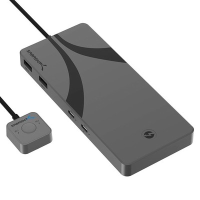 Sabrent Thunderbolt 4 KVM Switch   Dual Host, 8K Display Support, USB-A, 60W 