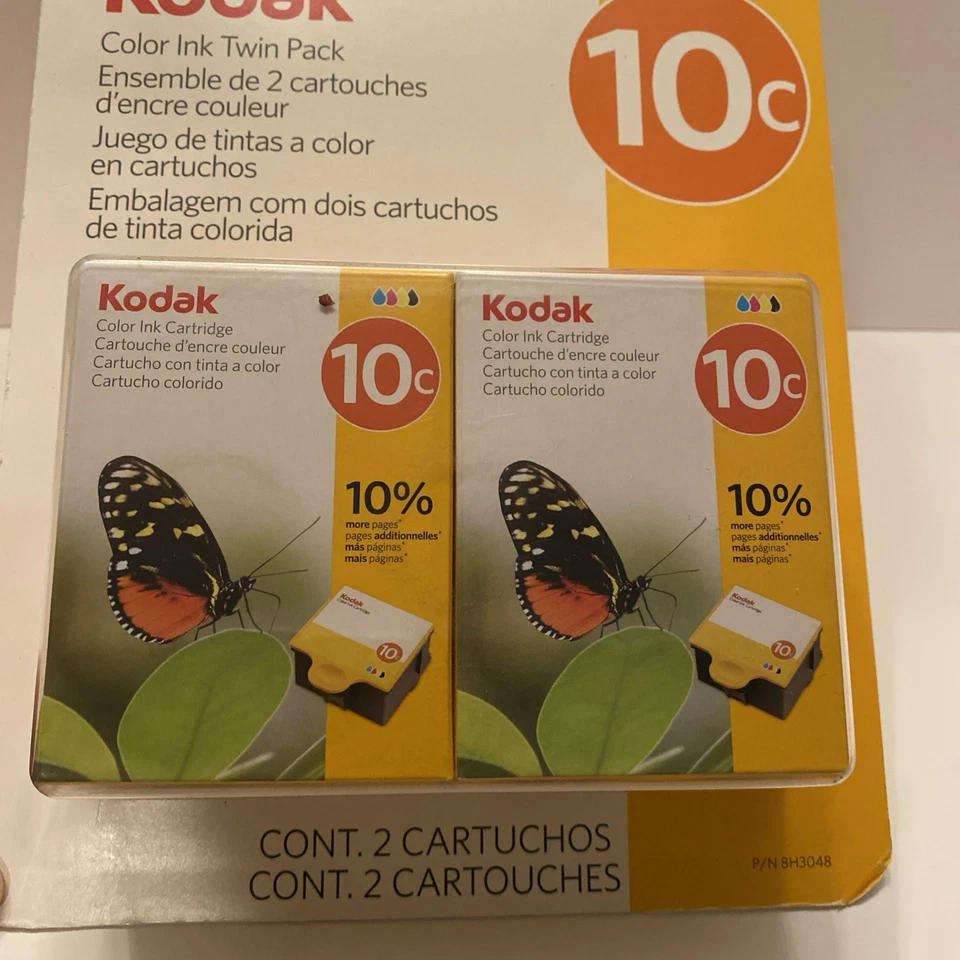 Twin Pack (2) Kodak Color Printer Ink Cartridges 10C 2x420 pages New and Sealed - Image 2 of 4