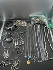 STERLING SILVER BRACELET RING CHARM NECKLACE 542g JEWELRY SCRAP & RESELL LOT