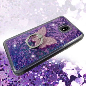 For Galaxy J3 Star J3 Archieve J3v 3rd Gen Liquid Glitter Case W Ring Purple Ebay