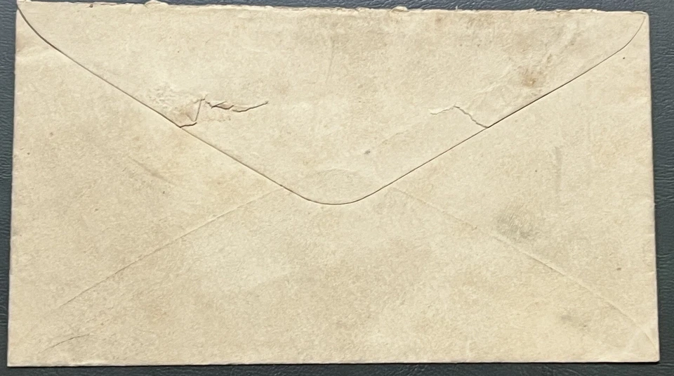 RARE 1860's DERBY LINE VERMONT COVER SENT TO HARTLAND 3C WASHINGTON PERF STAMP - Image 4 of 4
