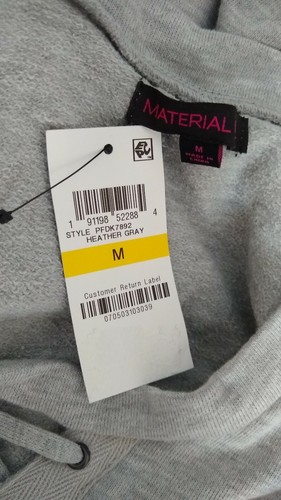 Material Girl Women's Short Sleeve Lace-up Heather Gray T-shirt Dress Medium - 第 10/12 張圖片