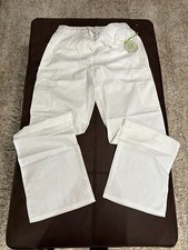 HEALING HANDS WOMENS SCRUB PANTS XS WHITE NEW WITH TAGS