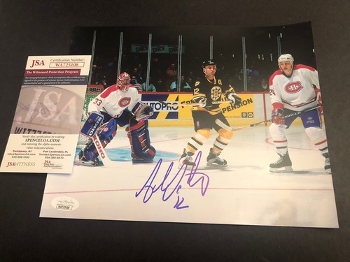 JSA ADAM OATES AUTOGRAPH 8X10 PHOTO SIGNED BOSTON BRUINS JSA 108