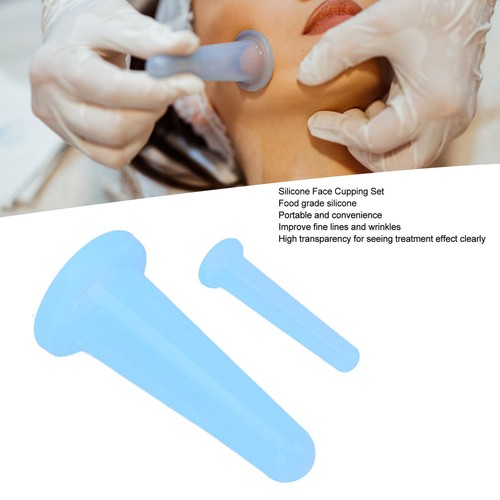 2 PCS Face Cupping Set Mini Silicone Soft Portable Vacuum Suction Massage Cu NHE - Picture 8 of 28