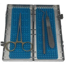 Dental implant instrument sterilization Cassette Box Tray small Blue