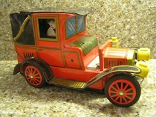 3pt8   RARE 1950'S ALPS JAPAN BATTERY OPERATED TIN TOY LITHO CAR CAB TAXI
