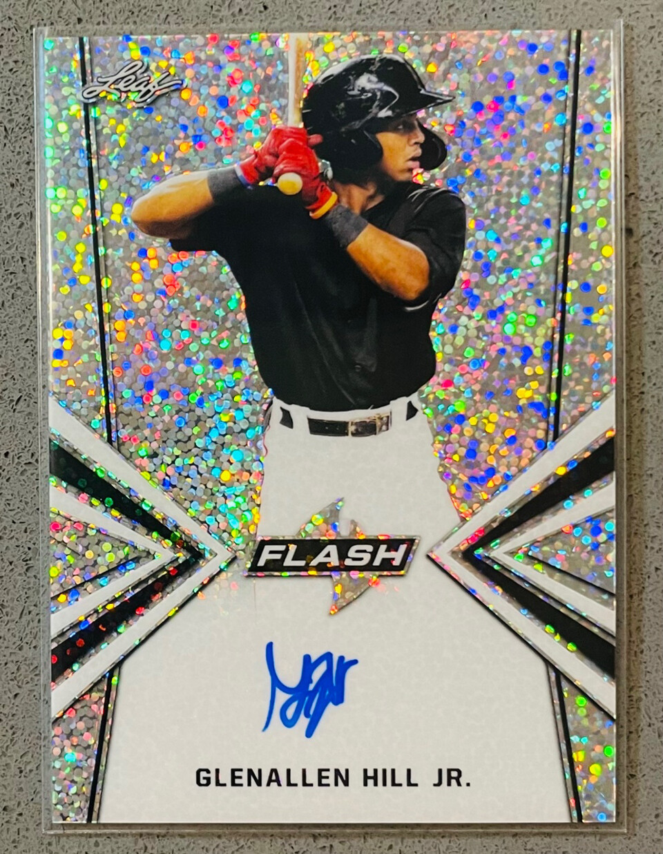 2019 Leaf Flash Baseball MLB #BA-GH2 Glenallen Hill Jr. Sparkle Refractor Auto