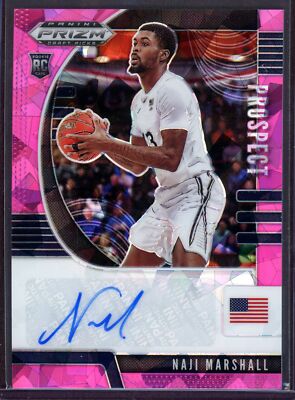 2020-21 Panini Prizm Draft Prospect Autographs Pink Ice #78 Naji